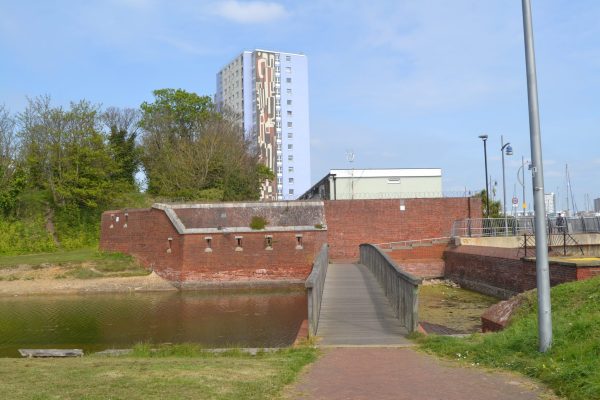 Haslar Gate and bastion number 1. Image credit the Gosport Society
